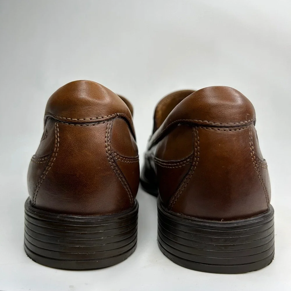 New Clarks Mens Tilden Free Leather Ortholite Formal Slip On Dress Shoes Sz 10 M